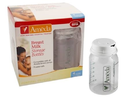 Ameda® HygieniKit® Breast Milk Storage Bottle with Lock-Tight Cap 4 Count